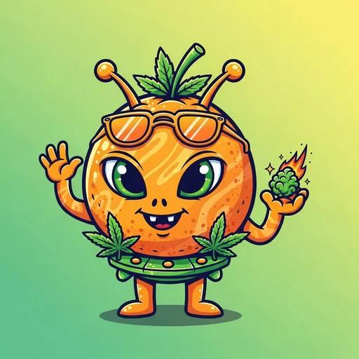 Alien Orange Cookies