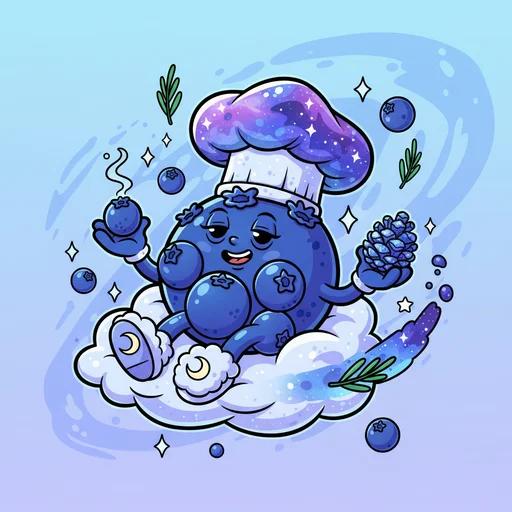 Blueberry Space Cake