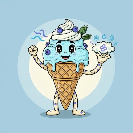 Blueberry Cream Waffle